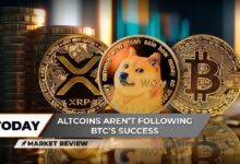 XRP Limitado Bajo $0.60, ¡Descubre el Crucial Avance de Dogecoin (DOGE) y la Ruptura de Bitcoin (BTC) en su Tendencia Bajista de 220 Días! - Cripto Boom
